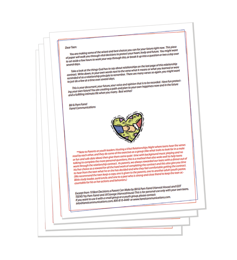 Teen Relationship Contract – Bill and Pam Farrel's Love-Wise